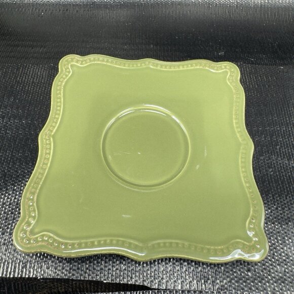 Pierre Deux Teacup And Saucer Set Ceramic Made In Portugal Cup Plate Set Green - Picture 15 of 16